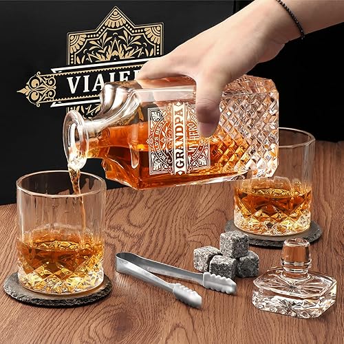 Miniatura 5 de Best Boss Gifts for Men - Regalos para jefe - Juego de decantador de whisky con 2 vasos