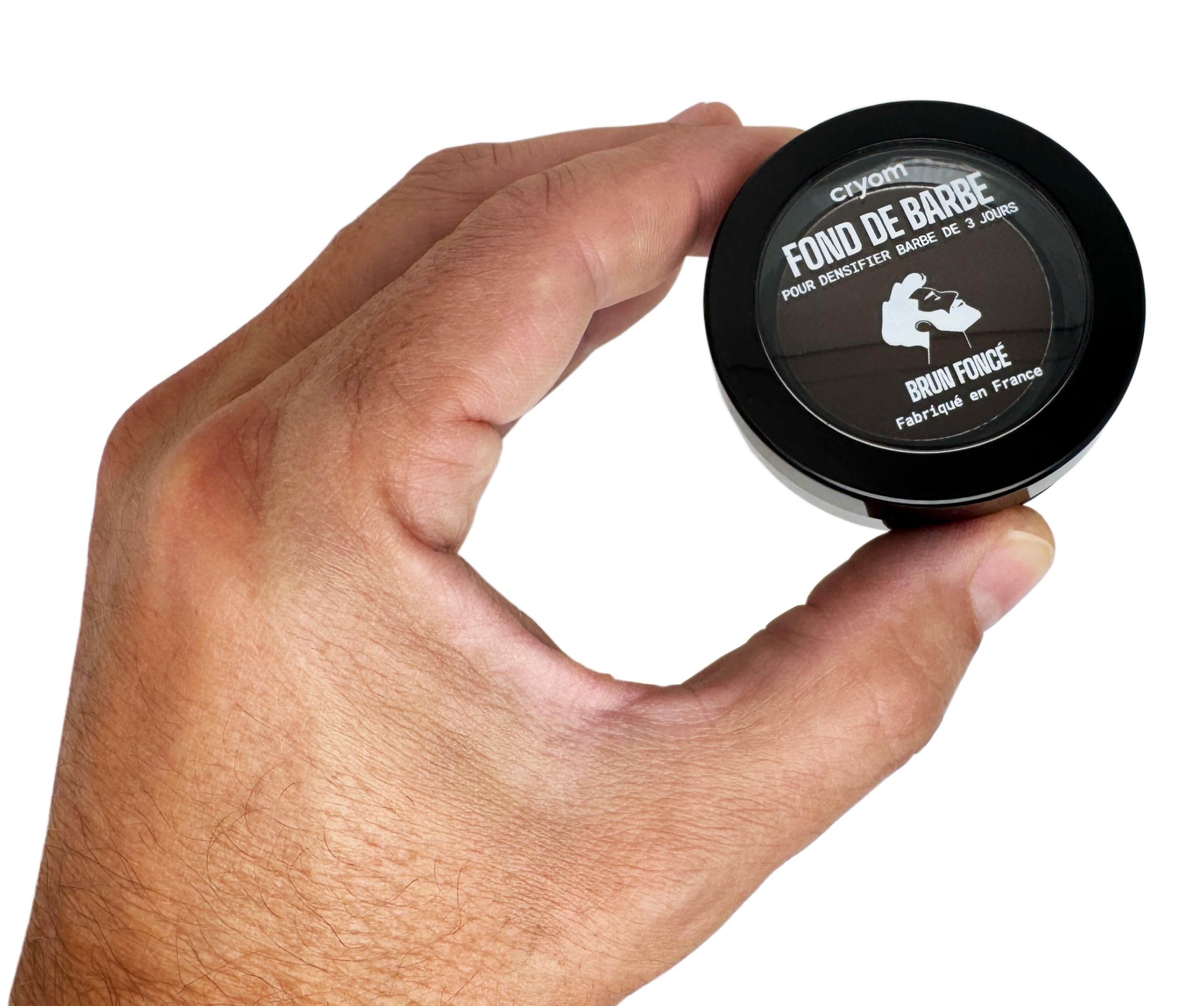 Routine Barbe de 3 jours (Fond de Barbe + Applicateur Mousse) pour densifier et assombrir une barbe de 3 jours. Sec instantanément, résiste à l'eau, tenue 24h. (Brun foncé)