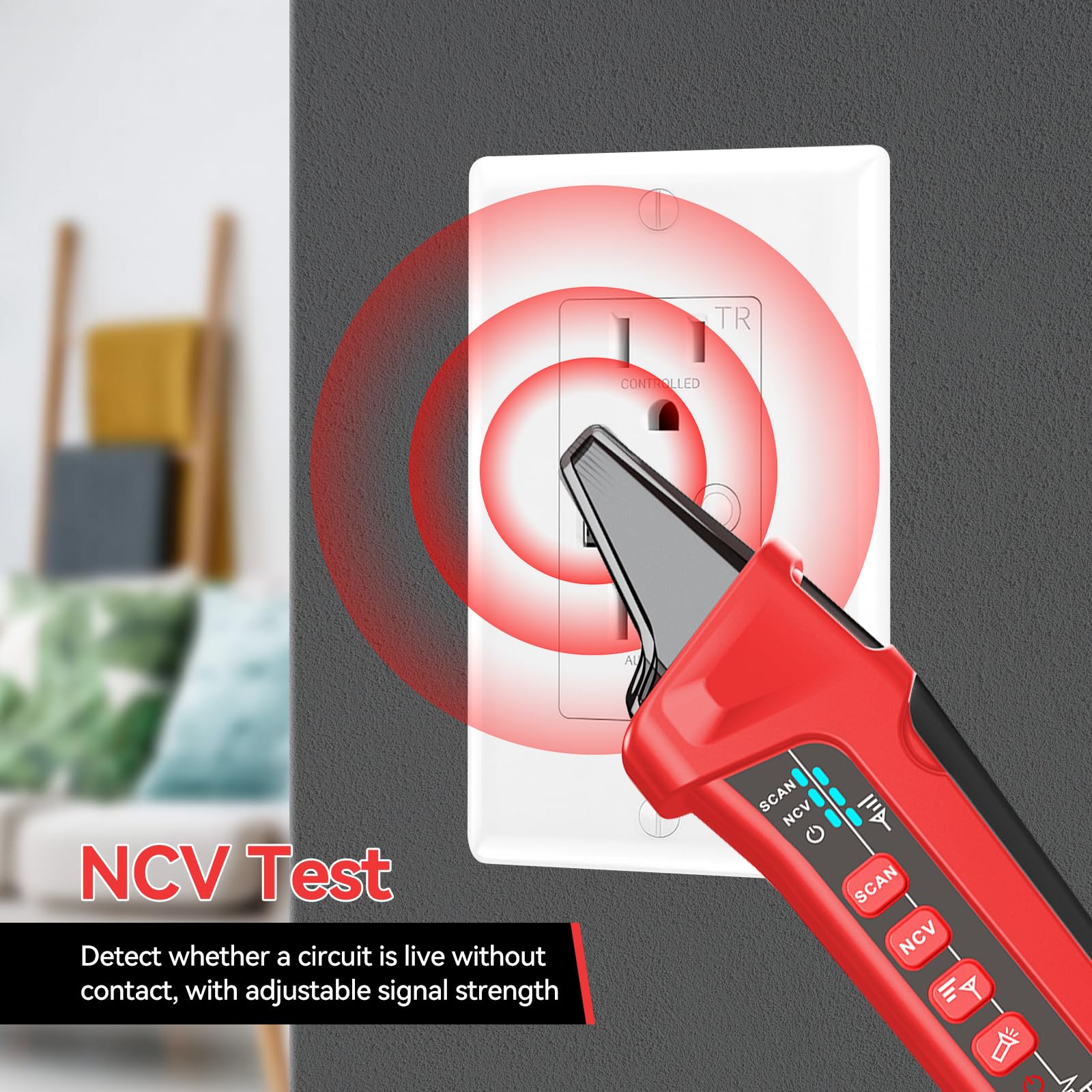 Tester per cavi di rete con funzione multimetro – RJ45/RJ11/BNC, misurazione lunghezza, rilevamento guasti, PING, PoE, tracciamento tono, display LCD multifunzione