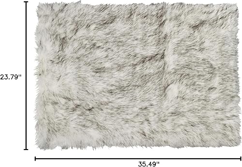Miniatura 3 de Luxe - Alfombra Hudson de piel sintética con pelo suave y esponjoso, lavable a máquina, con respaldo antideslizante, alfombra de área libre de