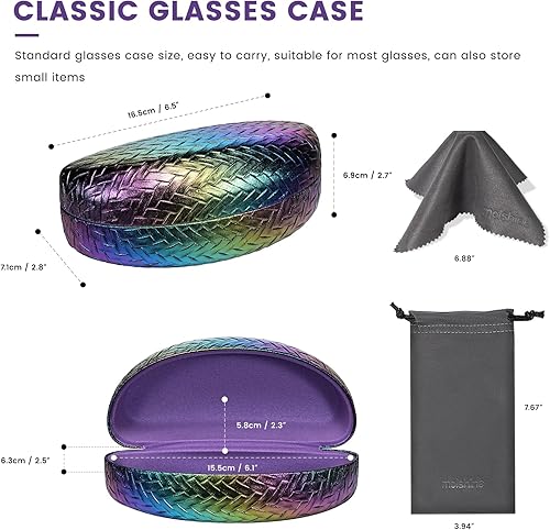 Miniatura 2 de molshine Estuche rígido para lentes de sol, funda clásica para gafas de sol y lentes