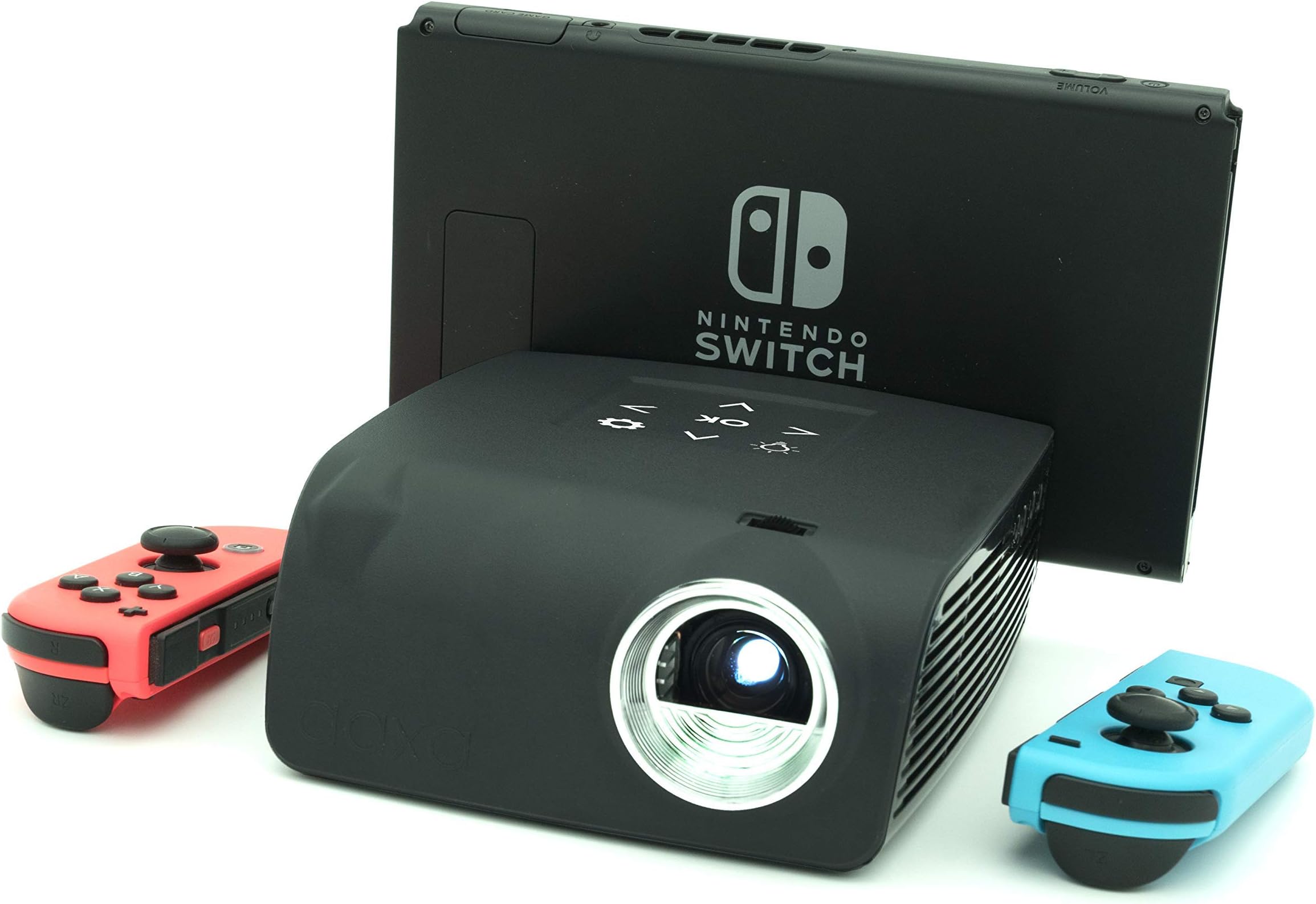 AAXA S1 Mini Projector Compatible for Nintendo Switch, 3 Hour Battery, USB-C Video Input, 720p HD Native Resolution, 400 Lumens, Gaming, DLP (Renewed)