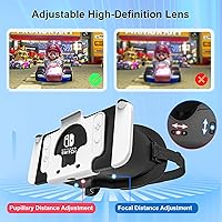 Vista 7 de DEVASO Upgraded VR Headset for Nintendo Switch & Switch OLED Model, Switch Virtual Reality Glasses with Adjustable HD Lenses and Comfortable Head