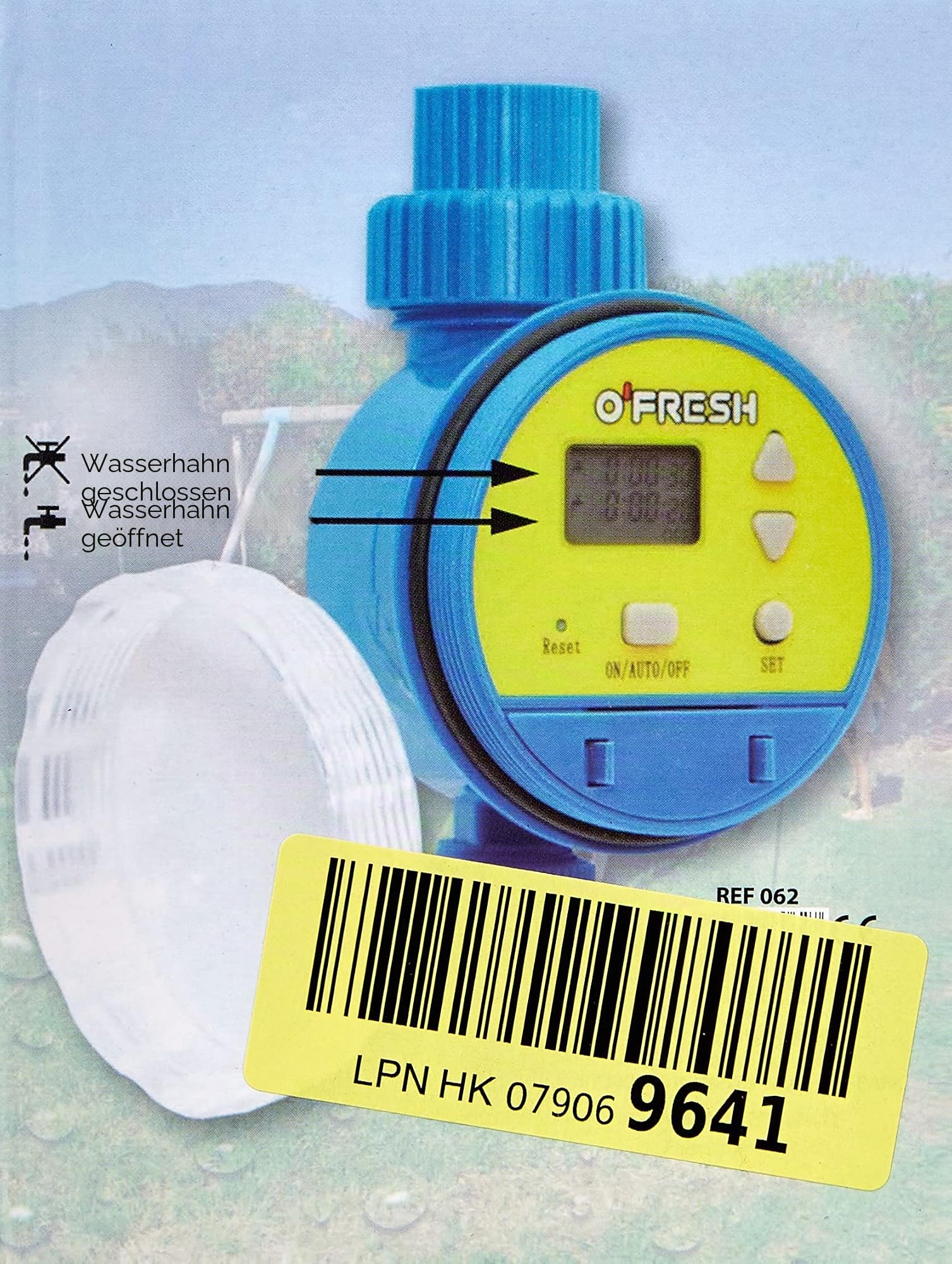 O'FRESH Digitialer Zeitgeber für sprühnebel terrasse Niederdruck - Nebelspender im Freien - Zur Automatisierung des Nebels - Bewässerungsuhr: Automatische Zeitschaltuhr für Wasserhähne - Timer