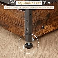 Vista 6 de Rovibek Mueble Jaula Doble para Perros de 75'' para 2 Perros Grandes, Mesa Auxiliar Estilo Mueble Resistente para Perrera de Perros, Jaulas