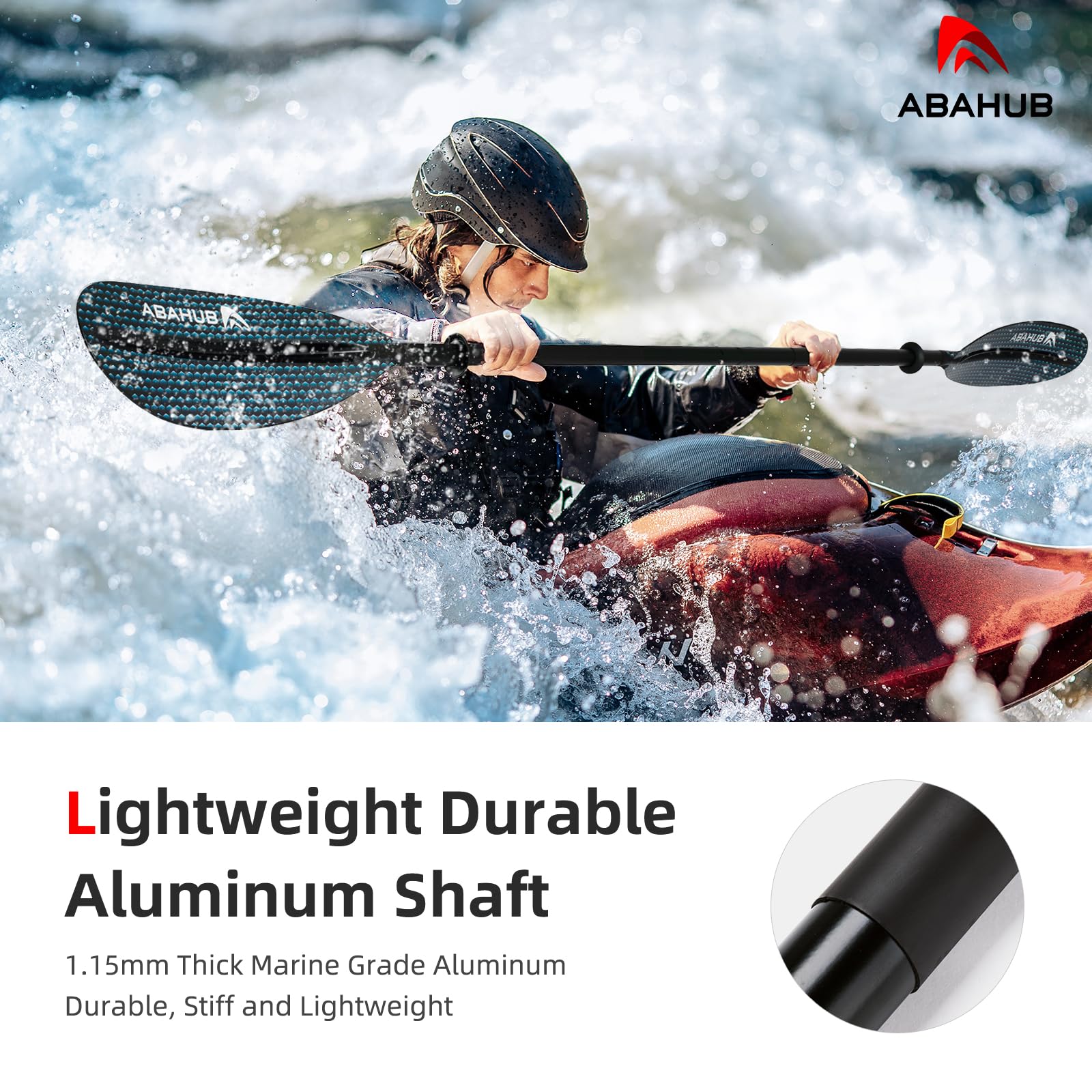 Abahub 218/230/241 cm Aluminiowe wiosło kajakowe podwójne wiosłowanie kajakowe wiosła kajakowe z linią wiosłową do kajaku łodzi wiosłowej