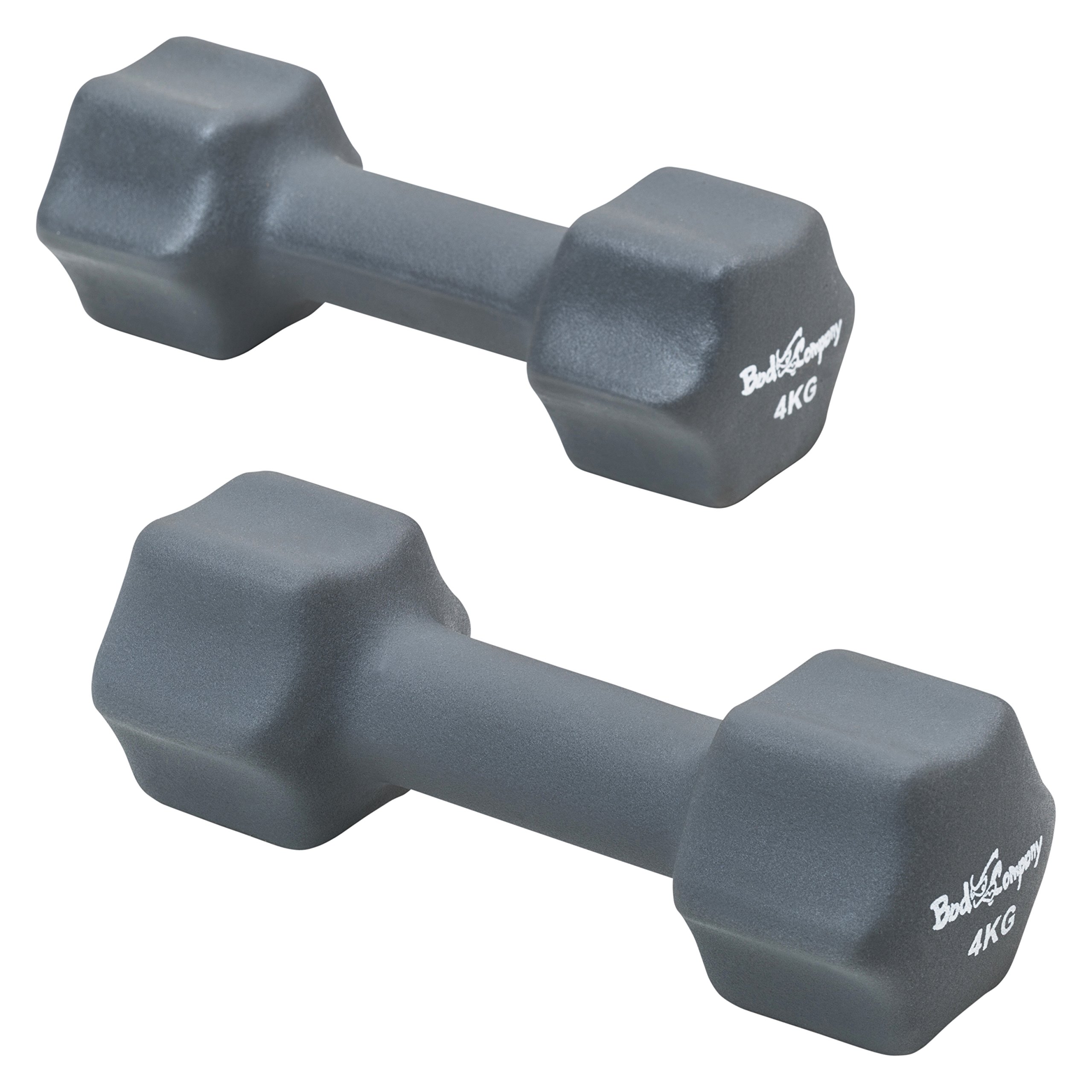 Bad Company Neoprenowe hantle do aerobiku, gimnastyki i fitnessu, 2 x 0,5 kg + 2 x 1 kg + 2 x 1,5 kg + 2 x 2 kg + 2 x 2,5 kg + 2 x 3 kg + 2 x 4 kg