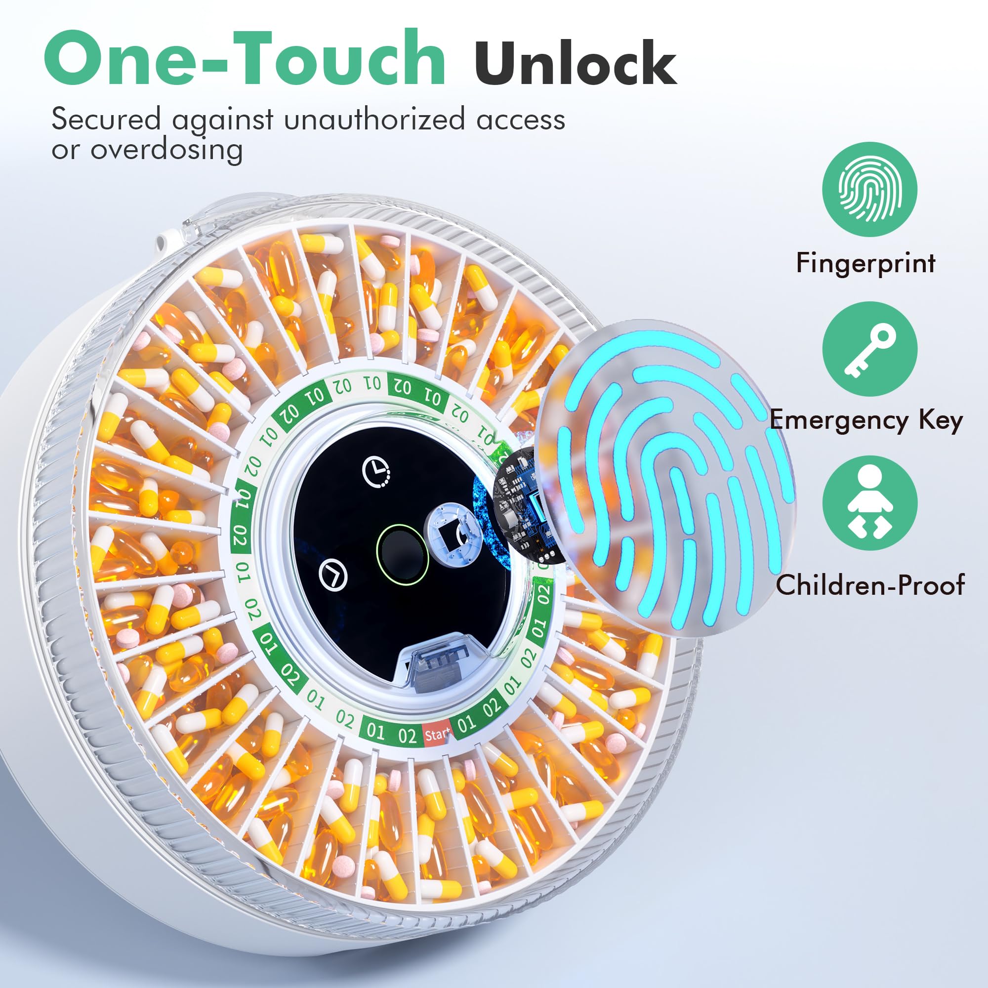 Snapklik.com : PillCalendar Bluetooth Automatic Pill Dispenser For Elderly