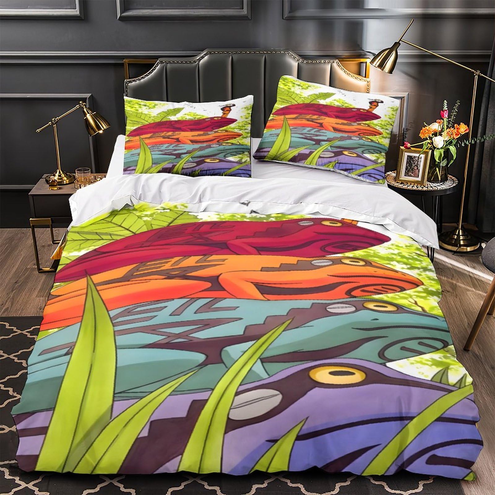 Housse de Couette Bouledogue Français 260x220 en Microfibre 3D