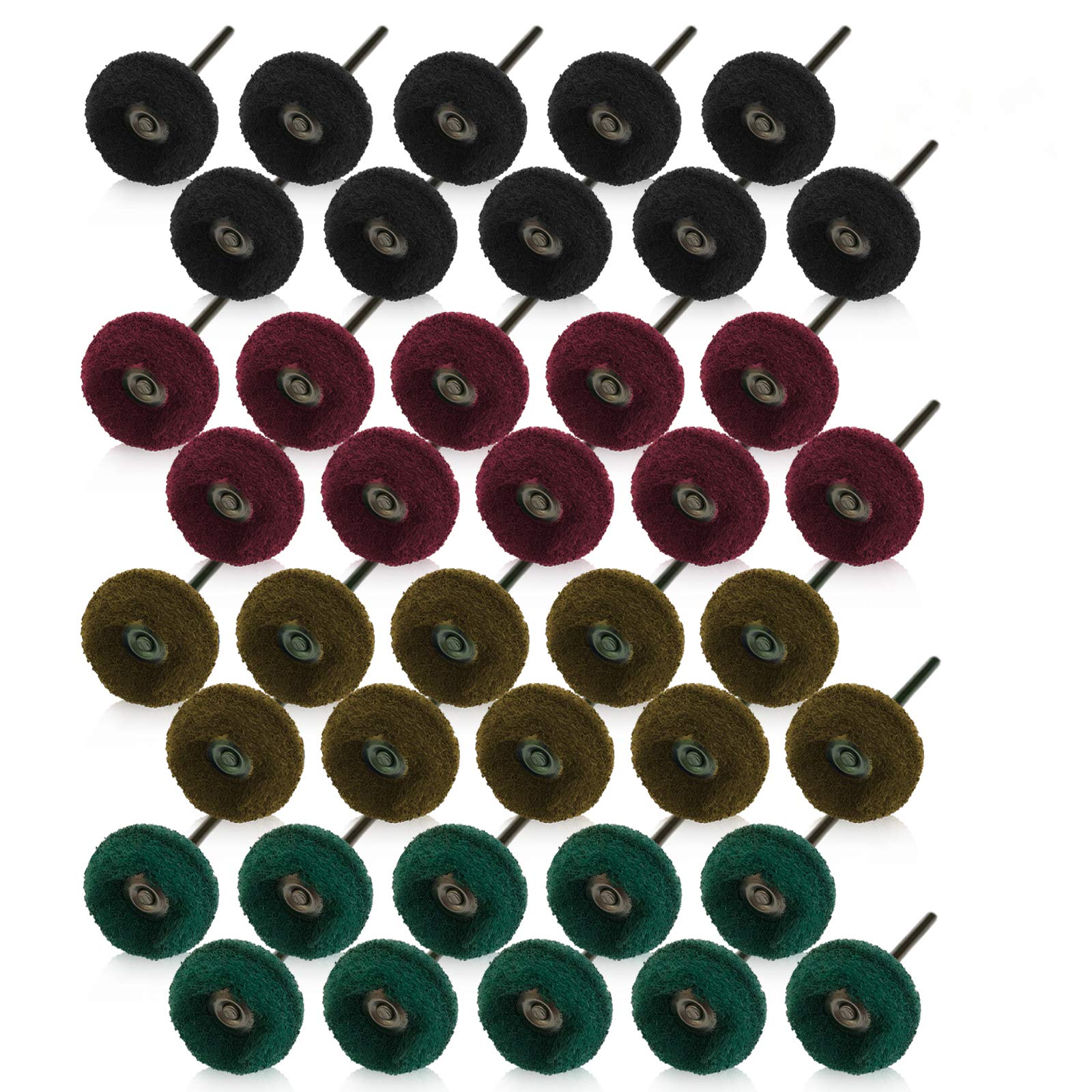 Abrasive Polishing Buffing Wheel for Dremel - 40pcs 1/8inch Sanding Buffing Wheel - Polishing Wheel or Rotary Tool Accessories - Buffing Polishing Wheel Set