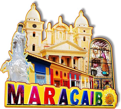 Maracaibo Venezuela - Imán de madera 3D para nevera, viajes, coleccionables, recuerdos, decoraciones hechas a mano, 2