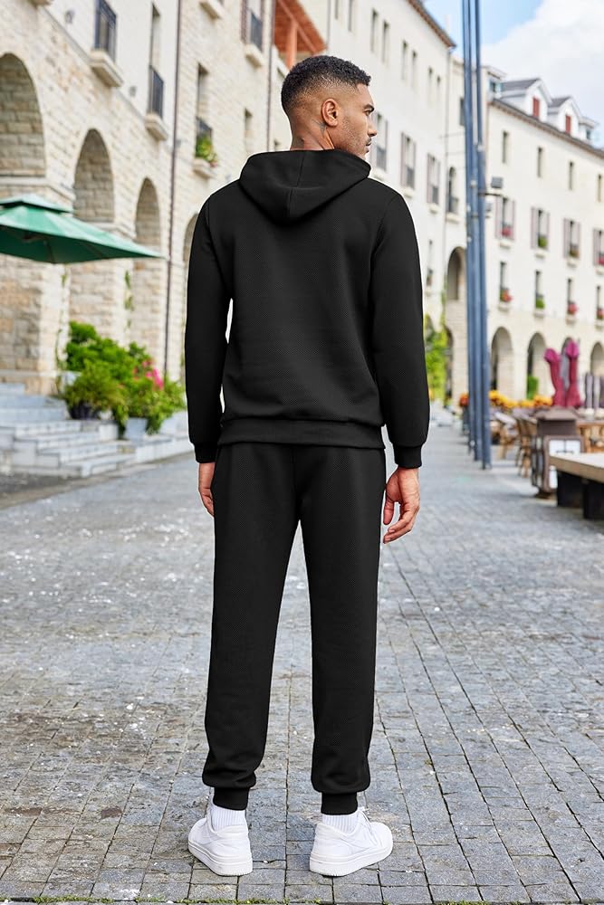 MASU SWEAT PANTS HOODIEセットアップ　watoson着用 COOFANDY Men's Tracksuits 2 Pieces Waffle Hoodies Sweatsuit Sets