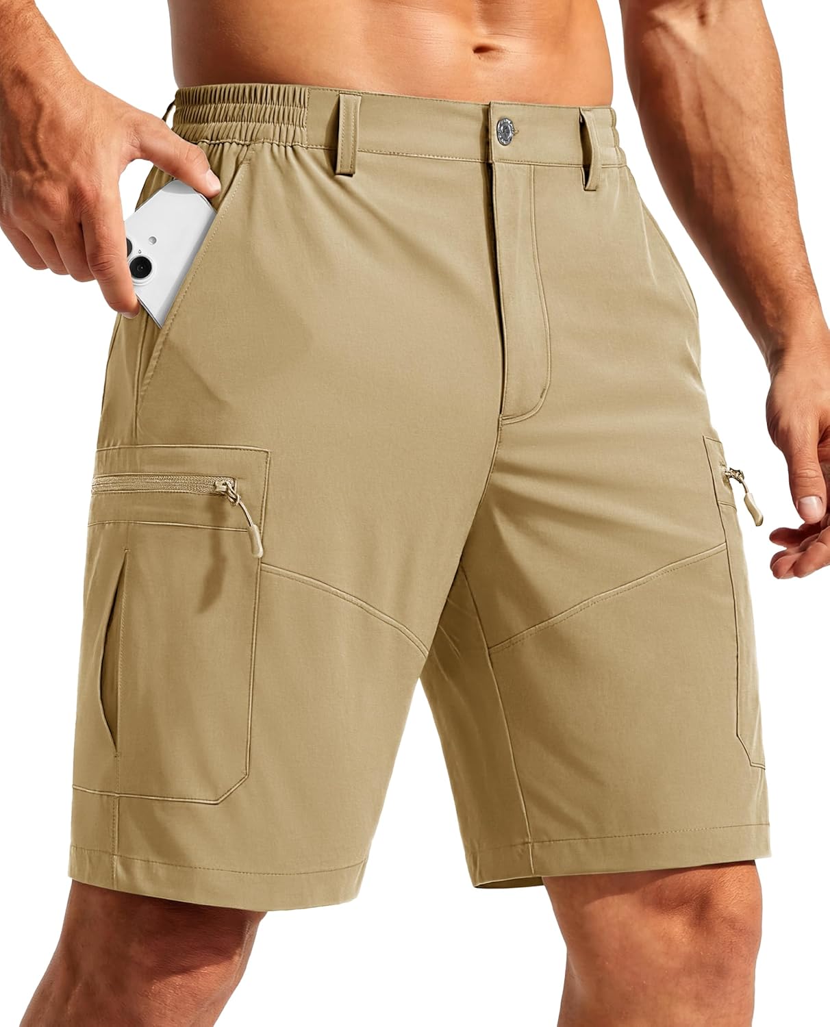 TACVASEN Men's Hiking Cargo Shorts 9" Quick Dry Lightweight Water Resistant Shorts Casual Golf Work with 5 Pockets
