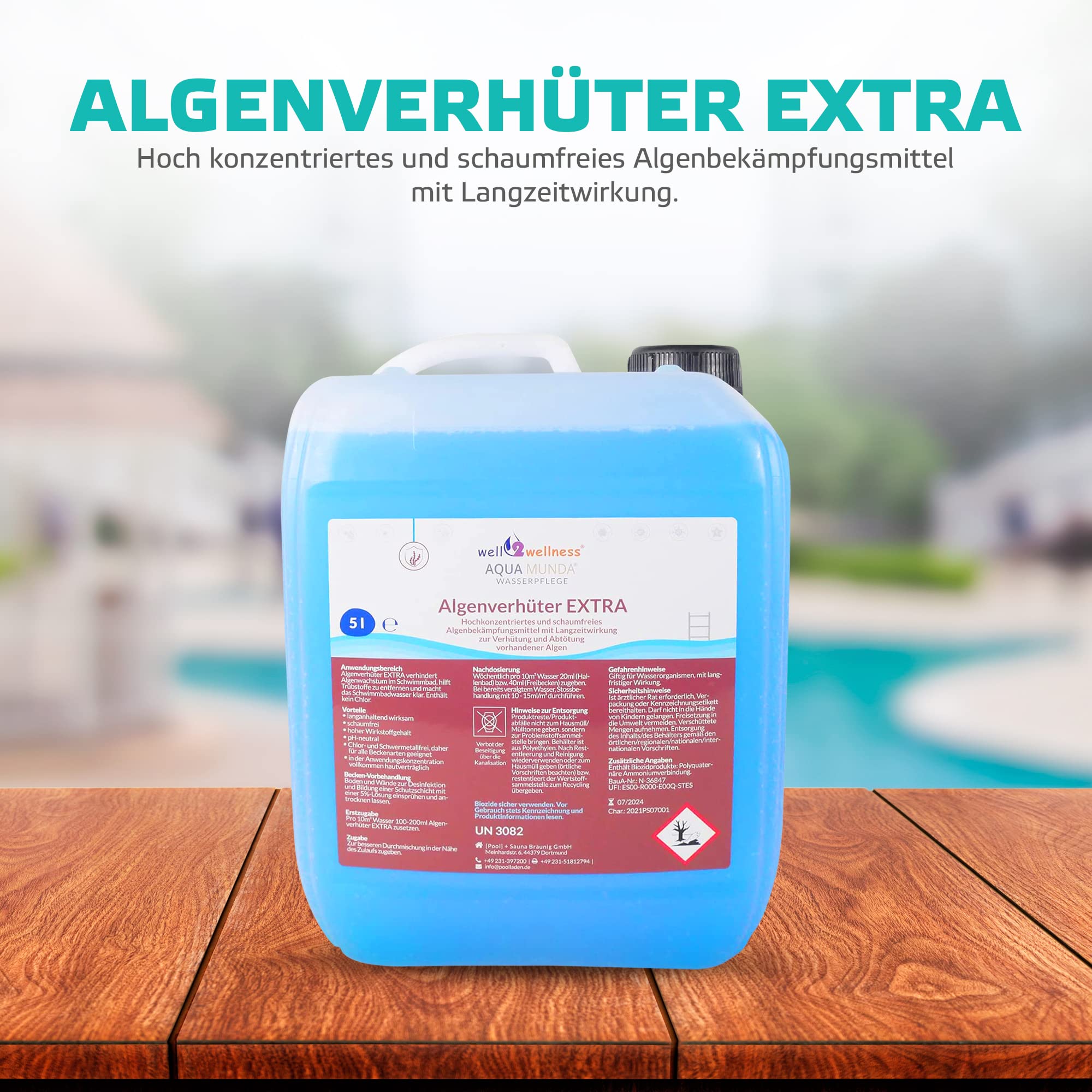 Aqua Munda Wasserpflege Premium Pool Algenverhüter Extra 10l (2 x 5l)