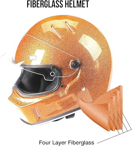 Vista 42 de Casco integral de CRG Sports, de fibra de vidrio, para motocicleta, motocross y scooter, con certificación DOT, ATV-1