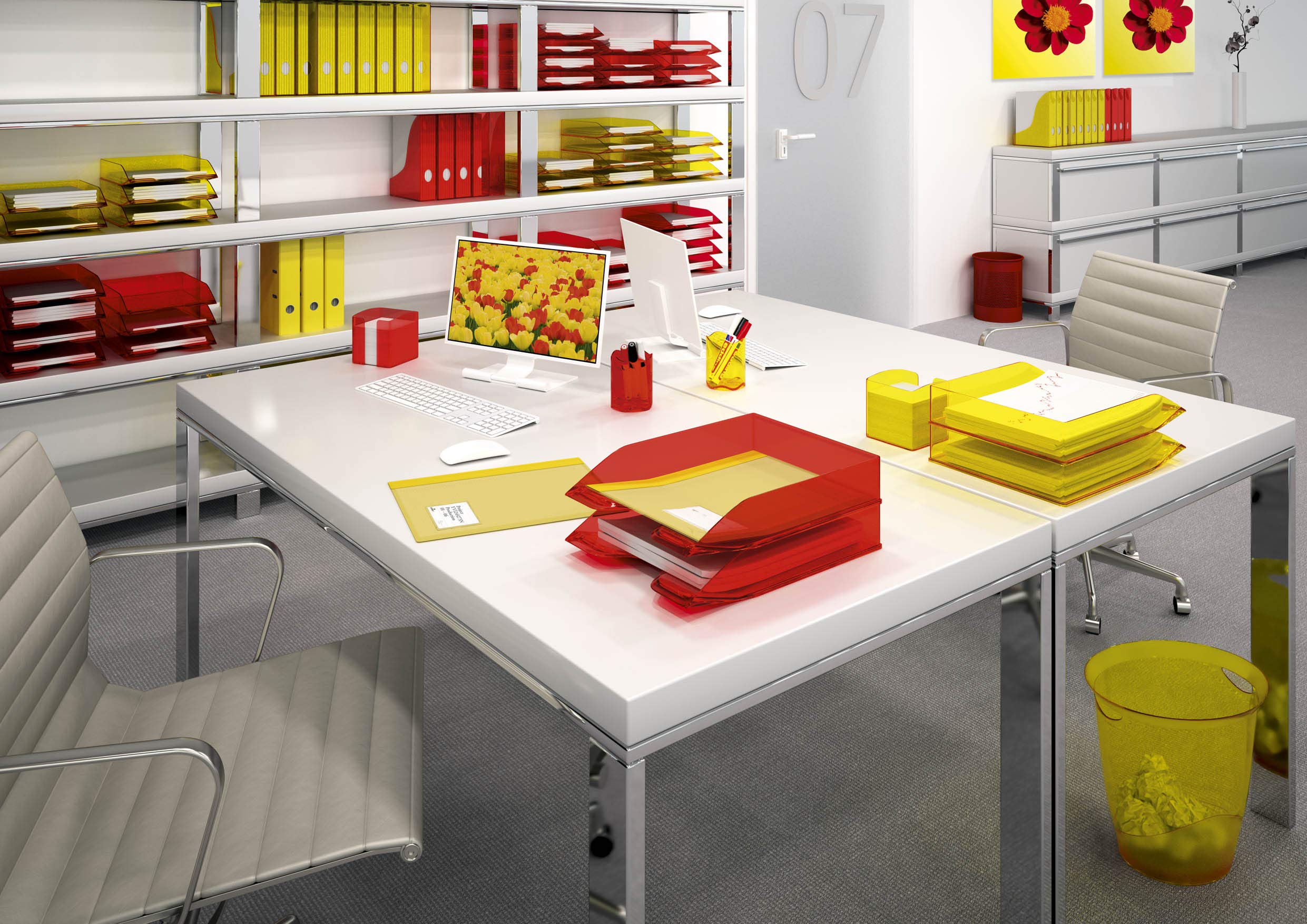 Durable 1701711003 - Cartella per Piedistallo Basic, 6 Pezzi, Rosso Trasparente