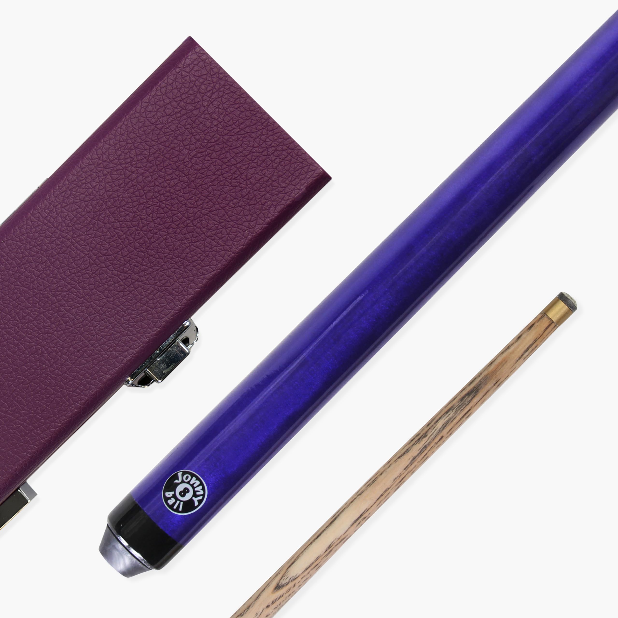 JET Junior 36 Inch 2 Piece Centre Joint Kids Ash Pool Snooker Cue 10mm Tip & MATCHING Hard Case