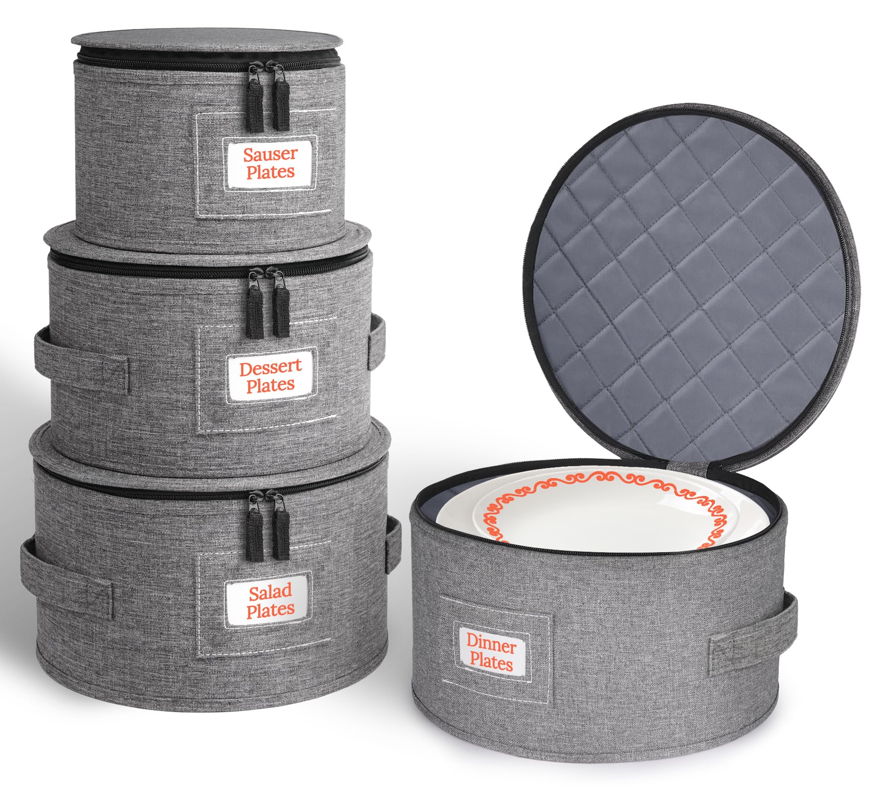 Cirhy Hard Shell China Storage Containers 4-Piece