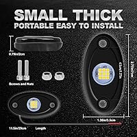 Vista 4 de 4Pods - Luces LED de neón blancas para automóvil, camión, ATV, UTV, SUV, debajo de la carrocería, lámpara impermeable (blanco)