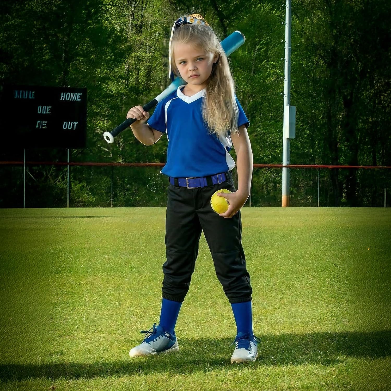 Girls Softball Pants 4T-14 Years Toddler Youth Baseball Tee Ball Pant with Pockets Belt Loops