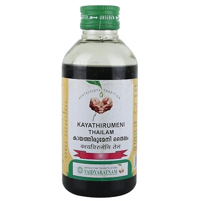 VAIDYARATNAM Kayathirumeni Thailam with Free Pachak Methi, Multi, Standard, 200 ml