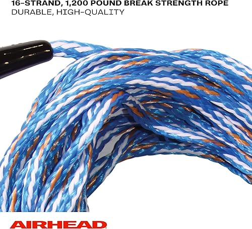 Miniatura 4 de Airhead Cuerda de esquí acuático, 1 sección para esquís acuáticos, wakeboards y rodilleras