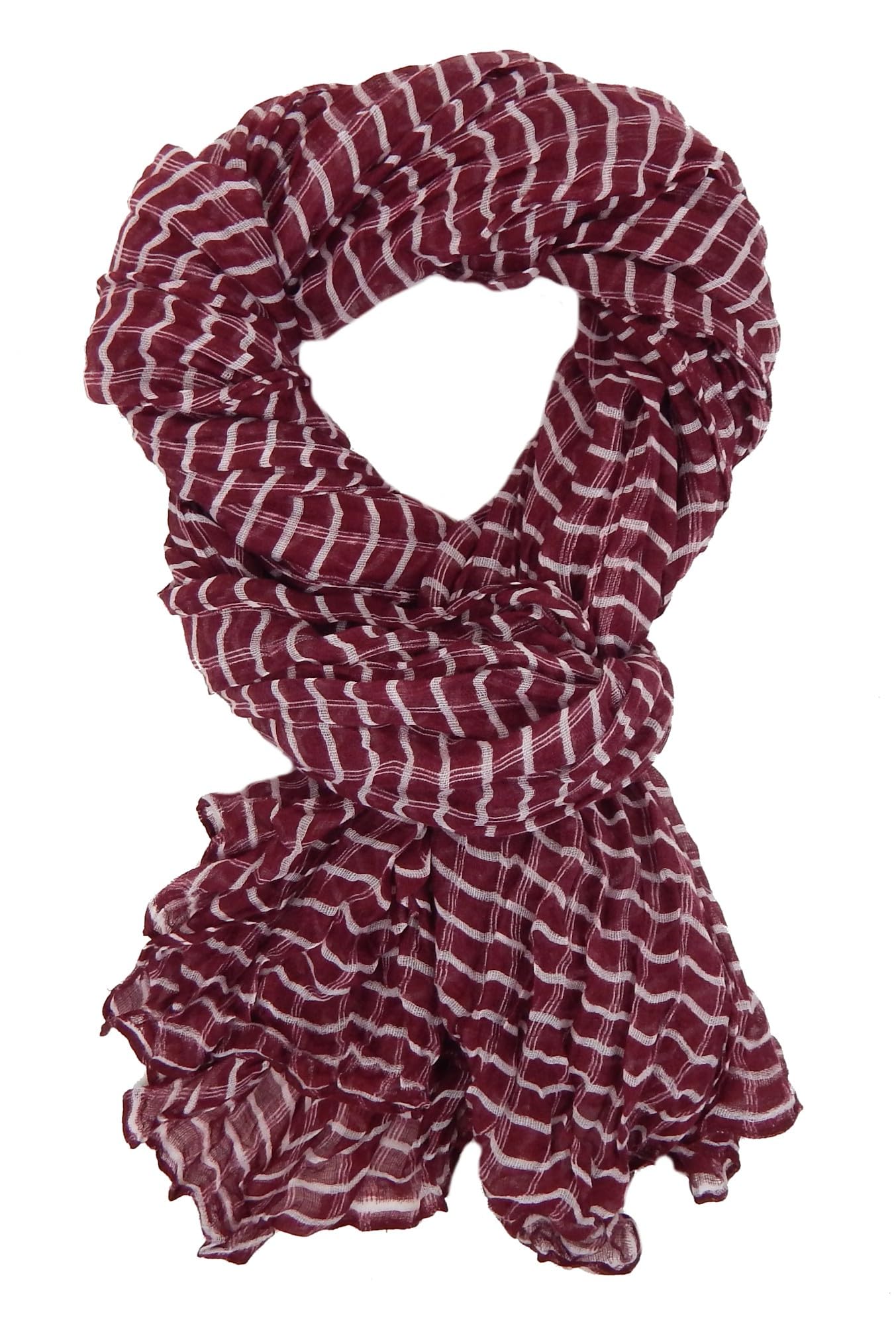 Ella Jonte Men's Red Lightweight Scarf Scarf Blue Black Or Grey White Striped, One Size
