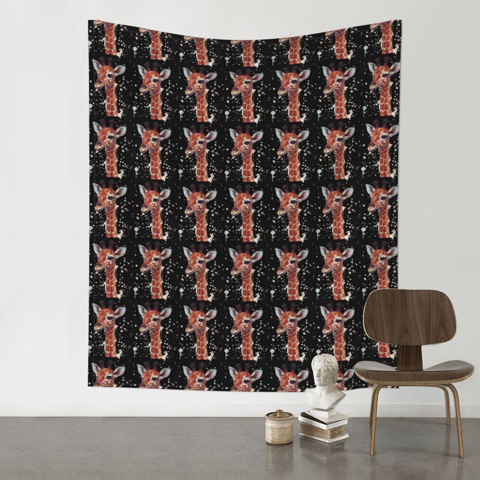 WHJSSF Stylish Animal Giraffe Prints 60x51in Wall Tapestry Bohemian Throw Blanket Dorm Decor Beach Picnic Cover