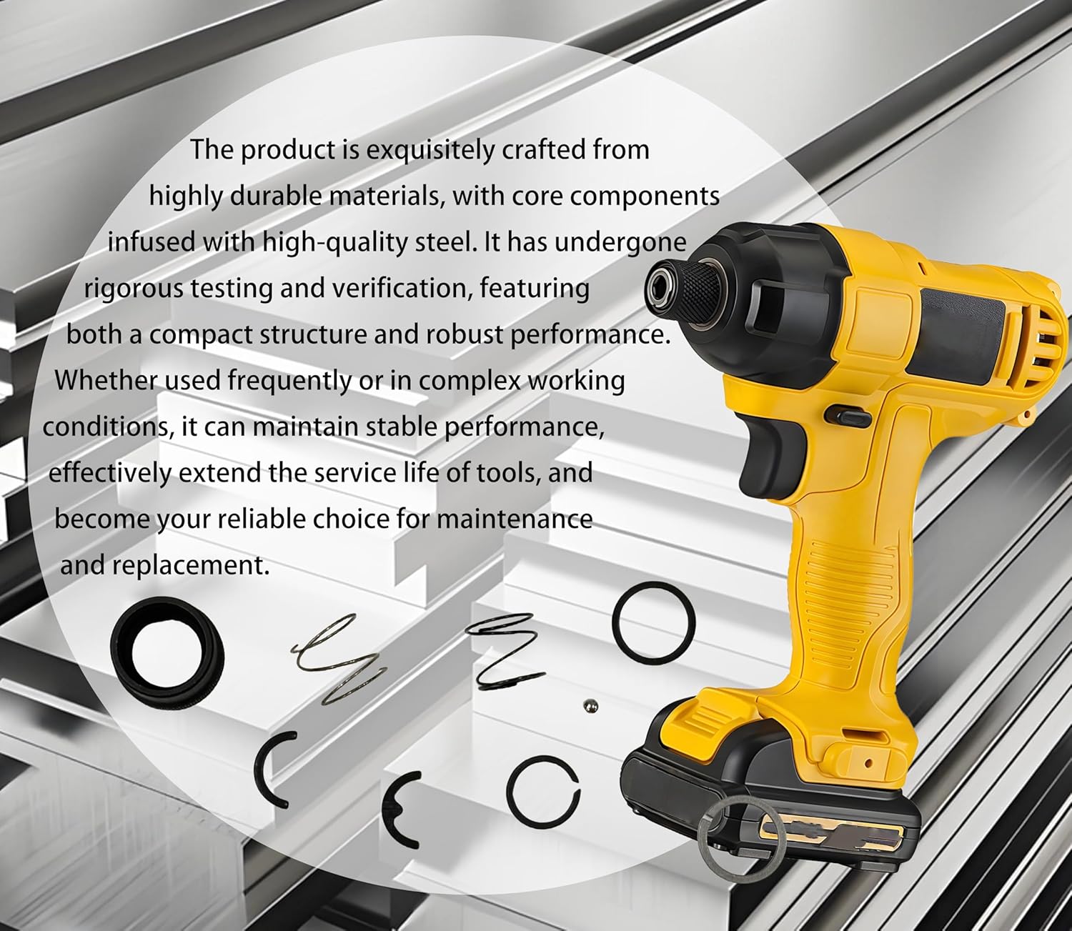N864734 Collar Spring Steel Ball Impact Driver Kit Compatible with DCF850 DCF850B,Atomic Cordless Impact Driver