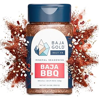 Baja Gold Baja BBQ Seasoning, Gary Brecka Choice, Smoky BBQ Rub, 5.4 oz | Organic Smoky BBQ Blend With Smoked Paprika, Garlic, Chipotle, and Mineral Sea Salt, No MSG, for Ribs, Chicken, and Pork