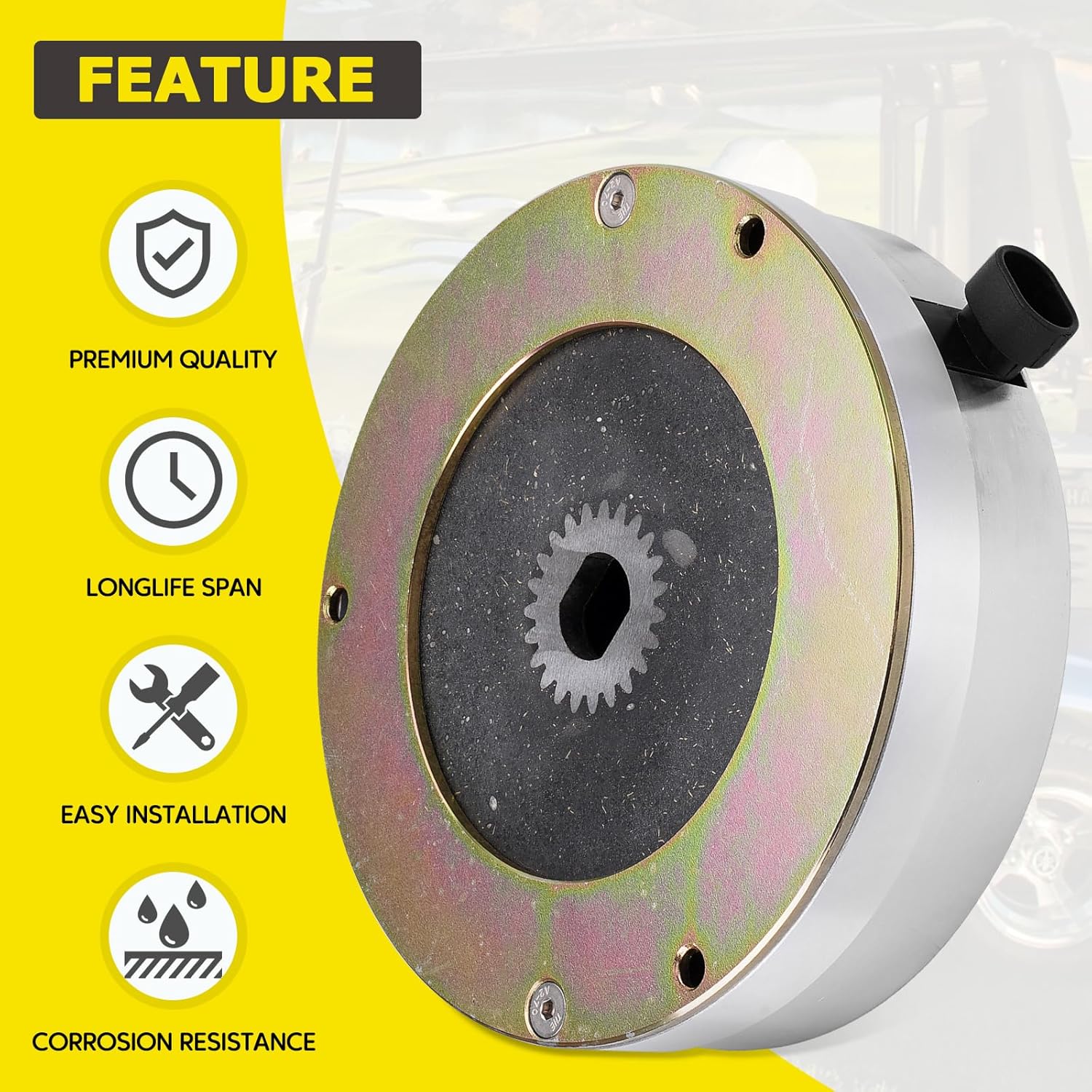 610065 Golf Cart Motor Brake Compatible with 2008-UP EZGO RXV 48V Electric Golf Carts, High Performance Motor Brake Replace#605867