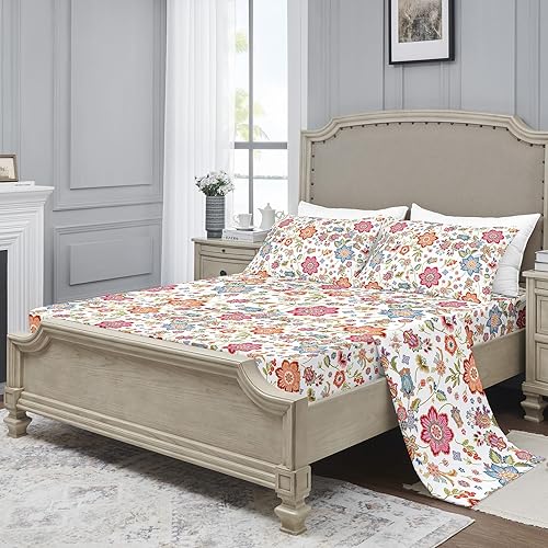 Miniatura 7 de YIYEA Juego de sábanas tamaño Queen, lujosas sábanas de microfibra de doble cepillado de 1800 hilos, calidad hotelera, para cama tamaño Queen, extra