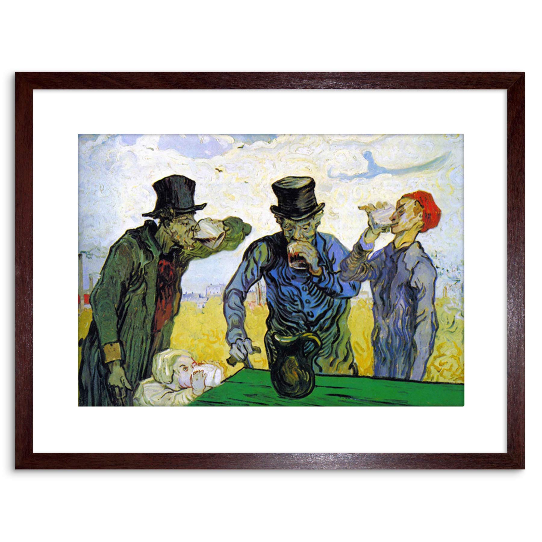 Amazon.com: PAINTING VAN GOGH DRINKERS OLD MASTER FRAMED PICTURE ART PRINT  F97X9662: Posters \u0026 Prints