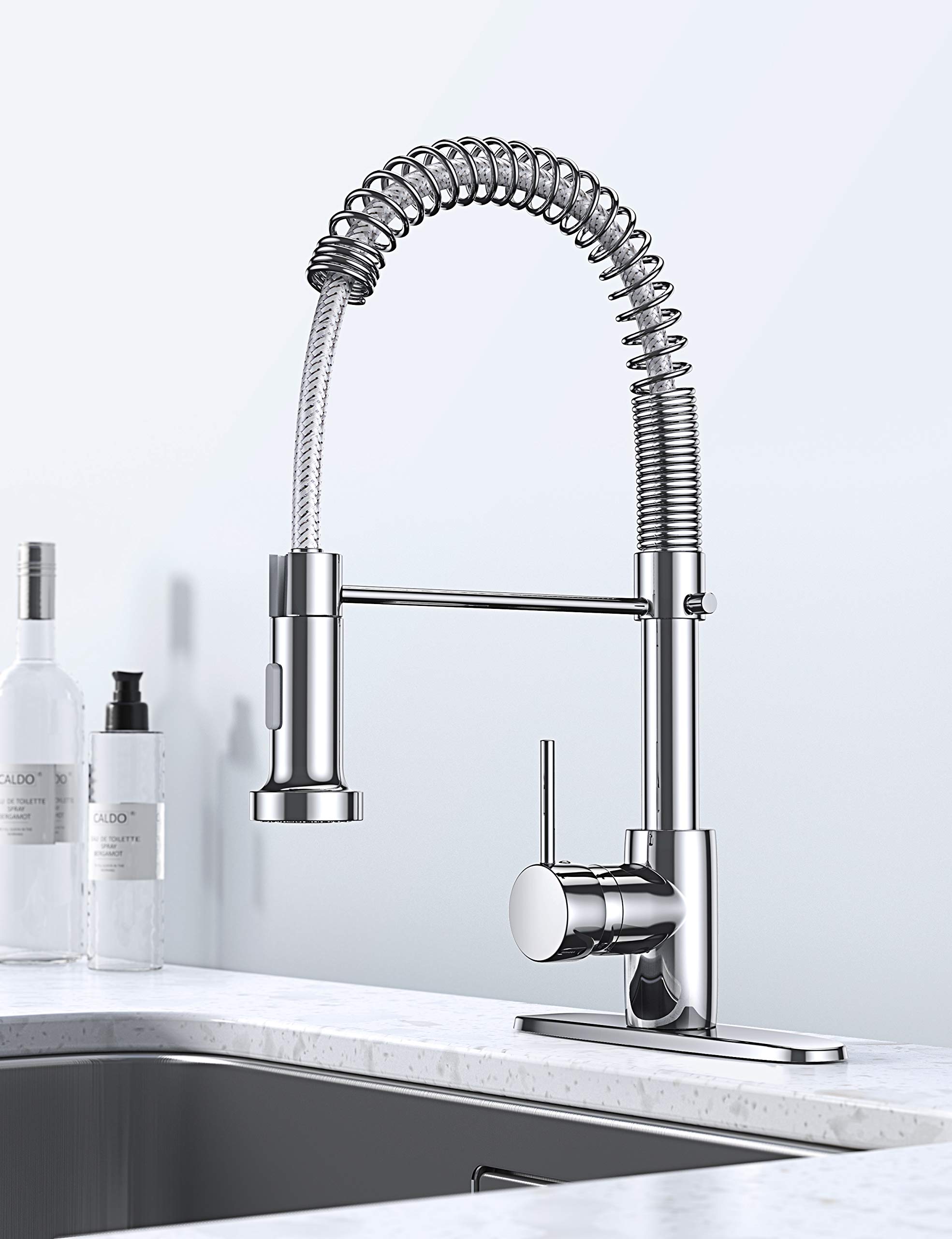 Buy Deeroll Kitchen Faucet, Low Lead Commercial Solid Brass Single