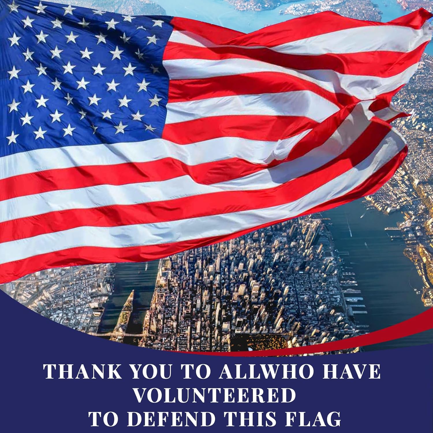 American Flag 3x5FT Outdoor Heavy Duty, American Flag with Embroidered Stars, Heavy 210D Oxford Flag, Sewing Stripes, Brass Buckles, Bright Colors Outdoor and Indoor, All Weather Protection - Image 3