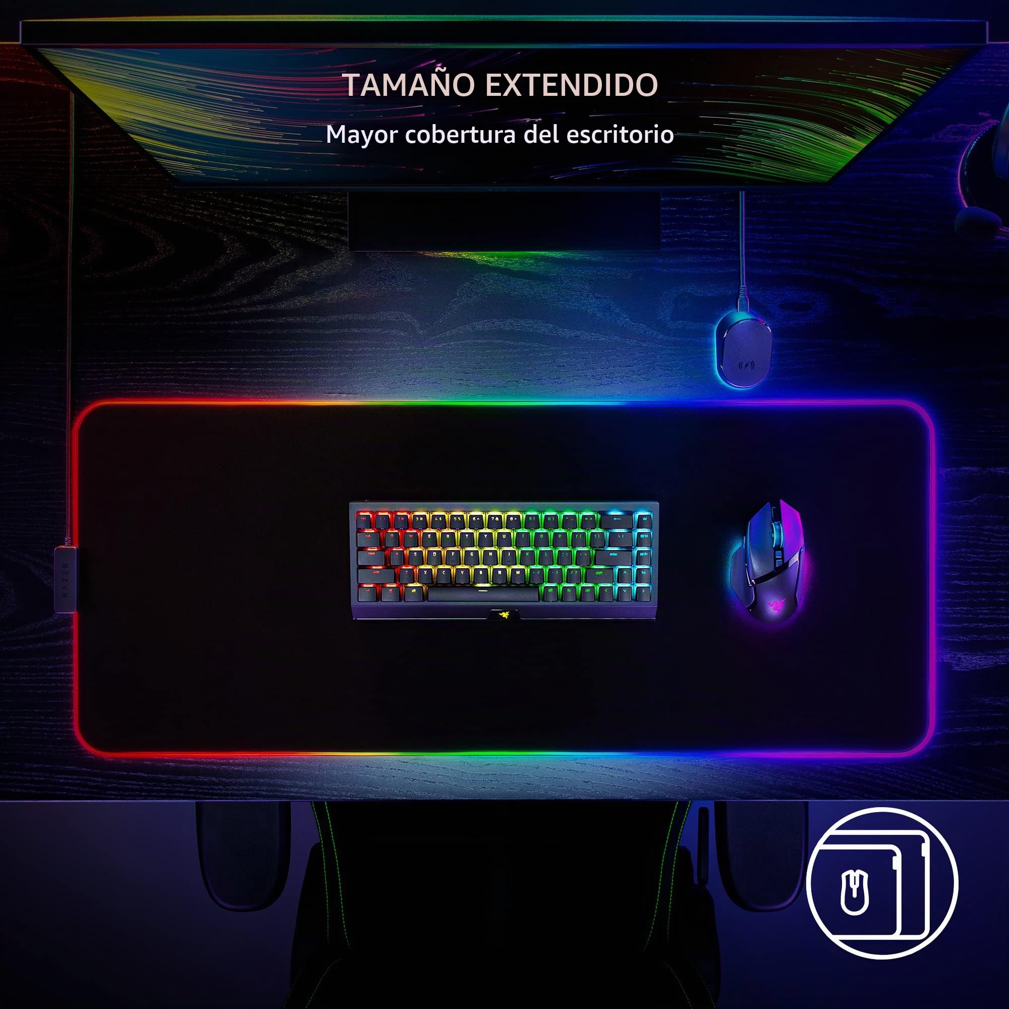 Amazon.com: Razer Strider Chroma Hybrid Gaming Mouse Mat con