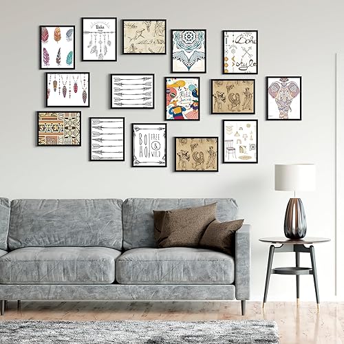 Miniatura 7 de Edenseelake Juego de 15 portarretratos de 11 x 14 pulgadas, marco de madera blanca envejecida de 11 x 14 pulgadas para pared o mesa