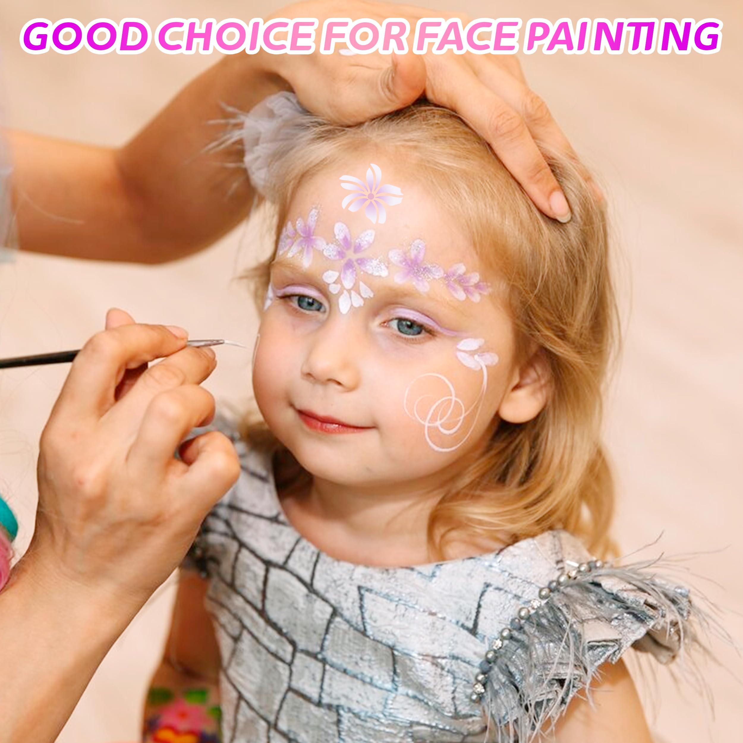 Reusable Face Painting Stencils - PET Body Art Templates For Halloween & Costume Parties (12 Sheets)