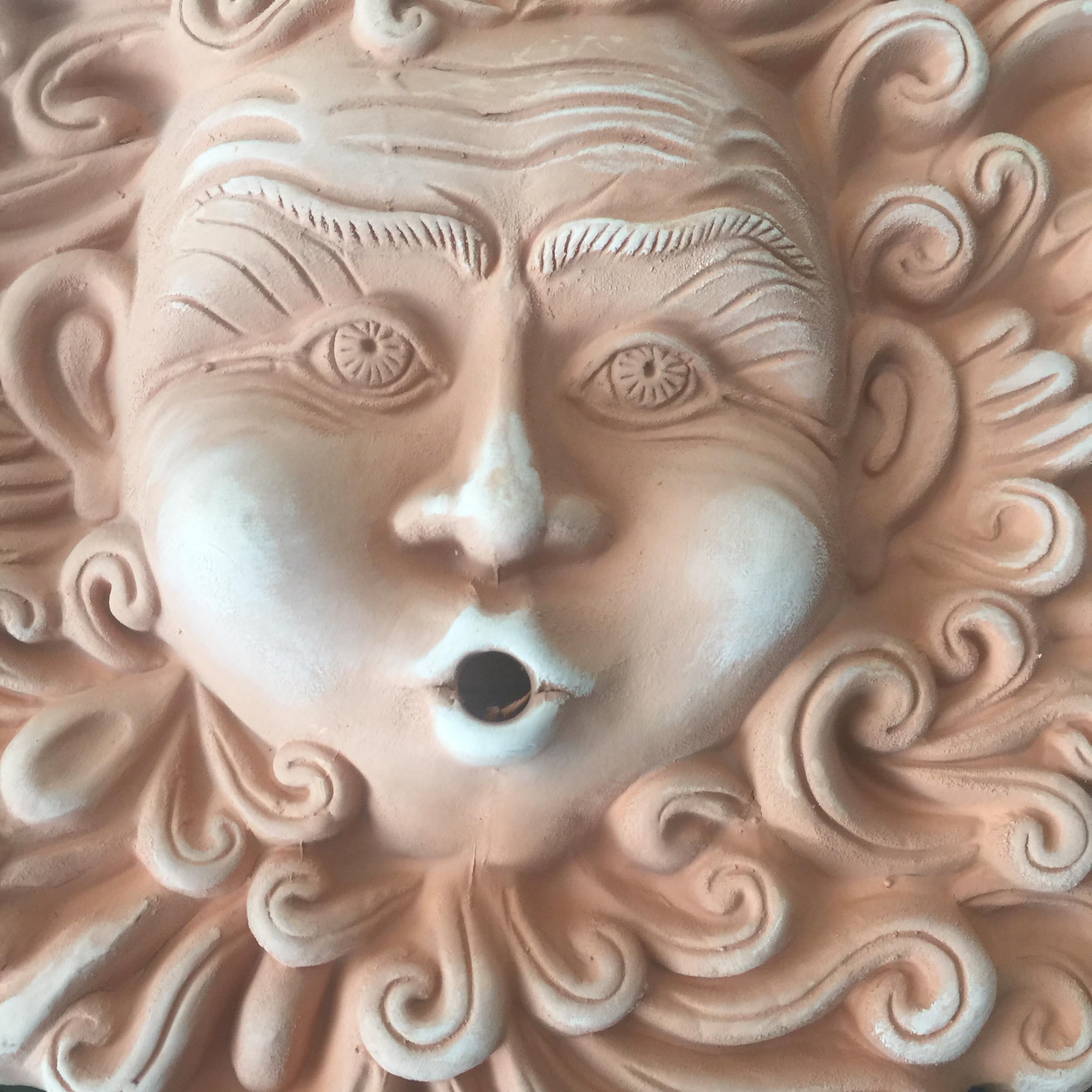 Mascherone Eolo in terracotta cm.38
