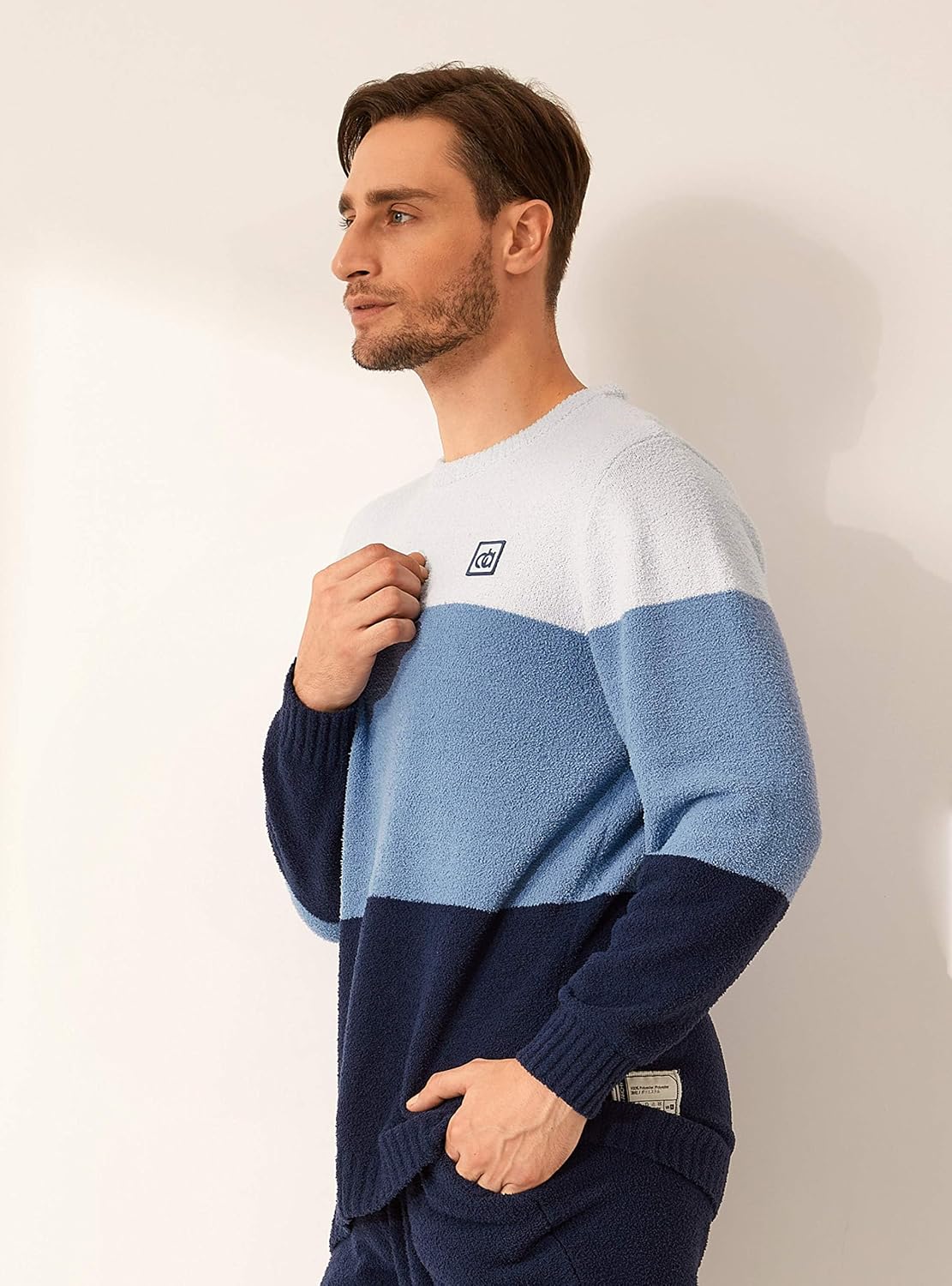 DAVID ARCHY Men's Pajamas Set, Warm Fleece Loungewear, Ultra-Soft Sleepwear