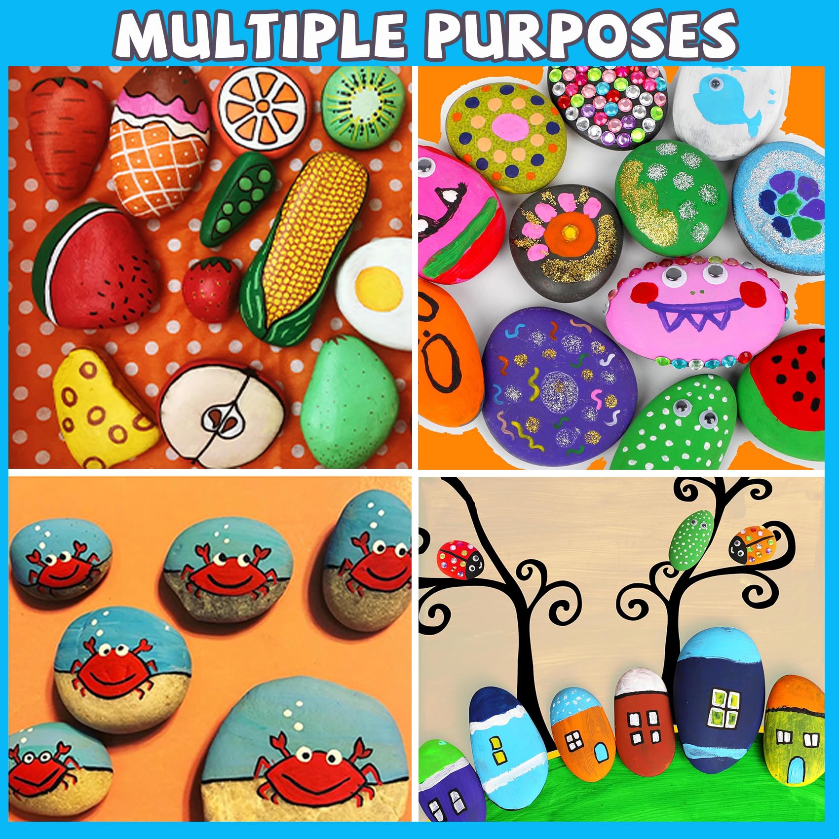 25 Pietre Piatte Per Dipingere - Ciottoli Naturali Per Arte Fai Da Te, Decorazione Giardino E Acquario - Foto 13