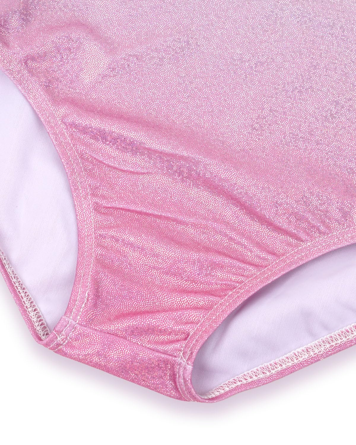 Gogokids - Set da ginnastica in 3 pezzi, con scollo a Y, senza maniche, con pantaloncini e fascia, con motivo a blocchi di colore blu e viola, 3-12 anni