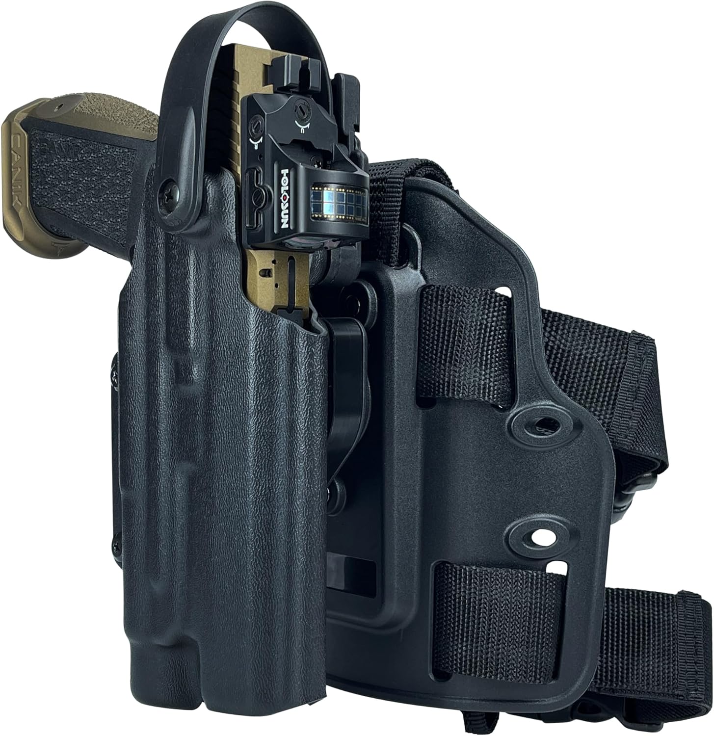 Level II Duty Drop Leg Holster fits Canik TTI Combat w/Streamlight TLR-1HL