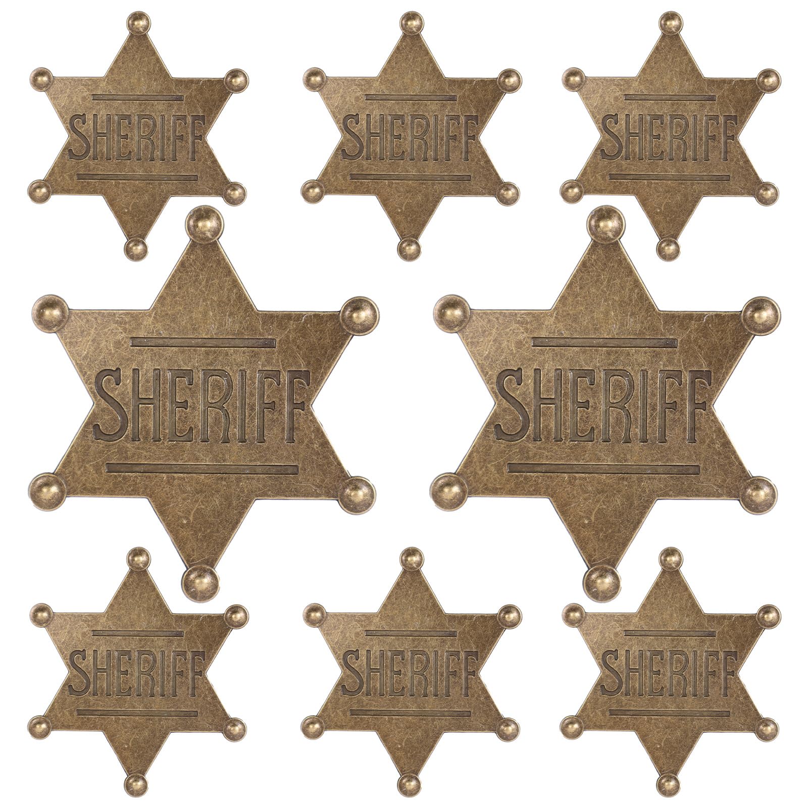 MNYXIS 2 Pièces Etoile Sheriff, Métal Hexagramme Épingle De Badge Badge, Vintage Épinglettes pour Décoration de Fête de Cow-boy, Jeu De Rôle, Décoration D' Halloween, Accessoires de Costume de Police