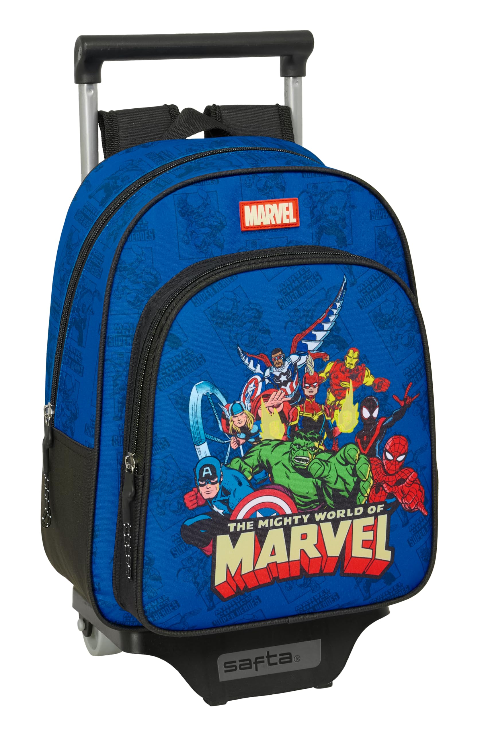 AVENGERS Safta 705 Children's Backpack with Trolley Ideal for Children of Different Ages, Comfortable and Versatile, Quality and Resistance, 27 x 10 x 33 cm