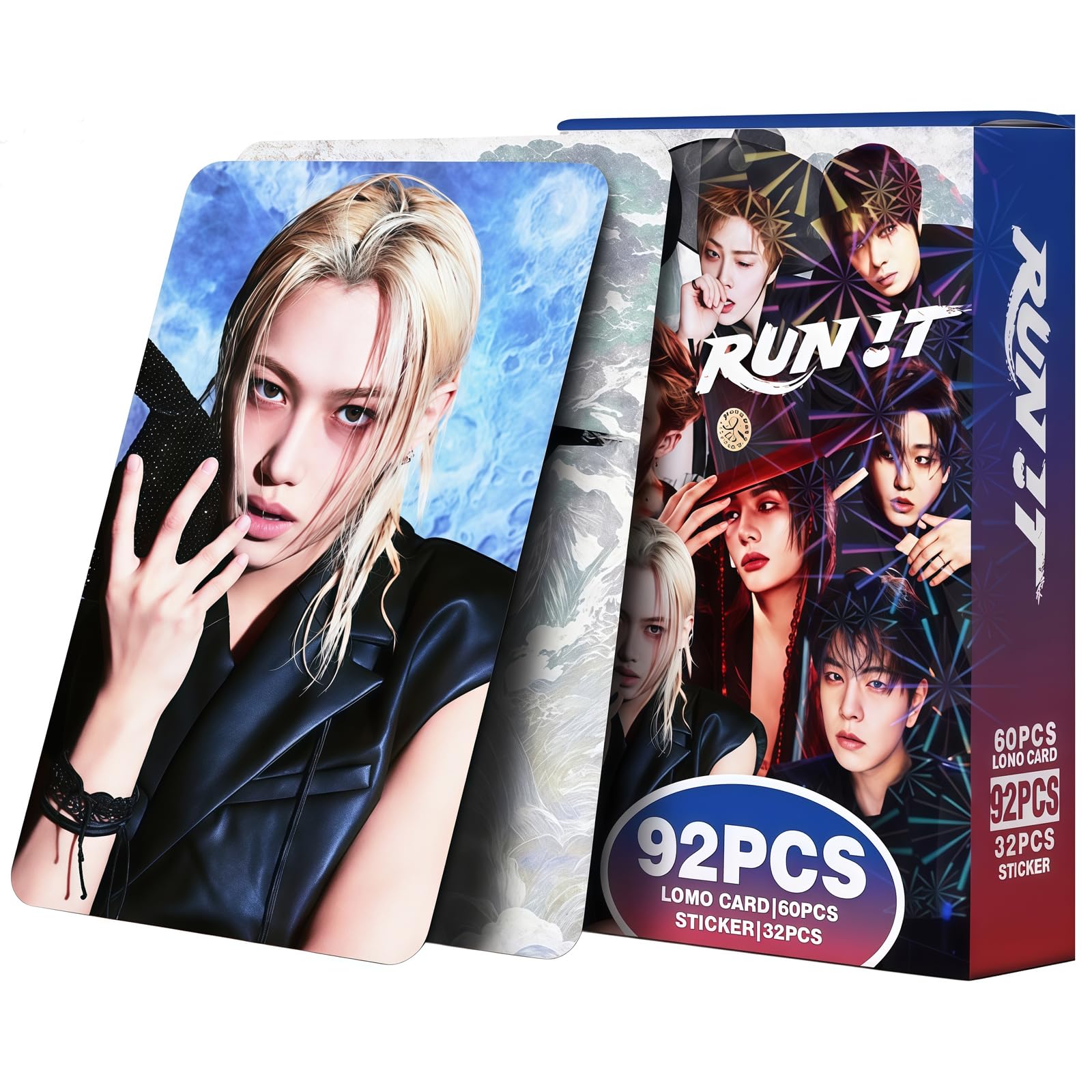Tarjetas fotográficas Stray Kids RUN IT decorativas para personalizar carpetas y fundas