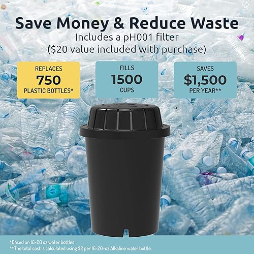 Miniatura 6 de Invigorated Water Máquina de agua alcalina, sistema de filtro de agua alcalina, dispensador de filtro de agua de encimera para el hogar u oficina,