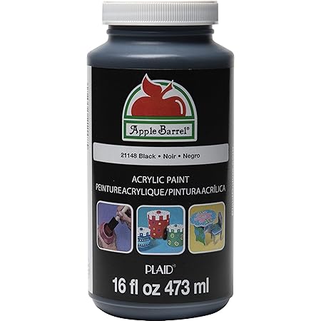Apple Barrel Acrylic Paint in Assorted Colors (16 Ounce), 21148 Black