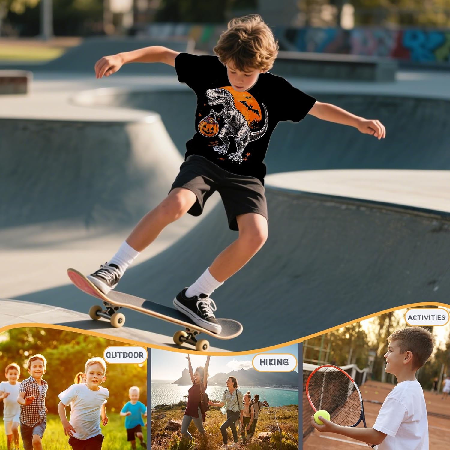 Boys Girls Novelty Graphic T-Shirt – Lightweight Crewneck Short Sleeve Tee, Teen Summer Top for Ages 6-16 - Image 6