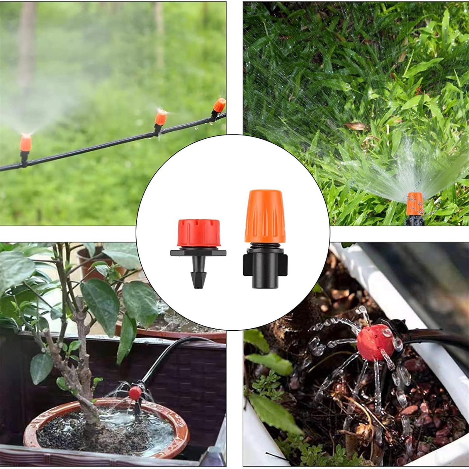 50M Irrigazione a goccia per piante in vaso irrigazione regolabile gocciolatore tubo irrigazione giardino irrigazione flessibile connettore tubo da giardino